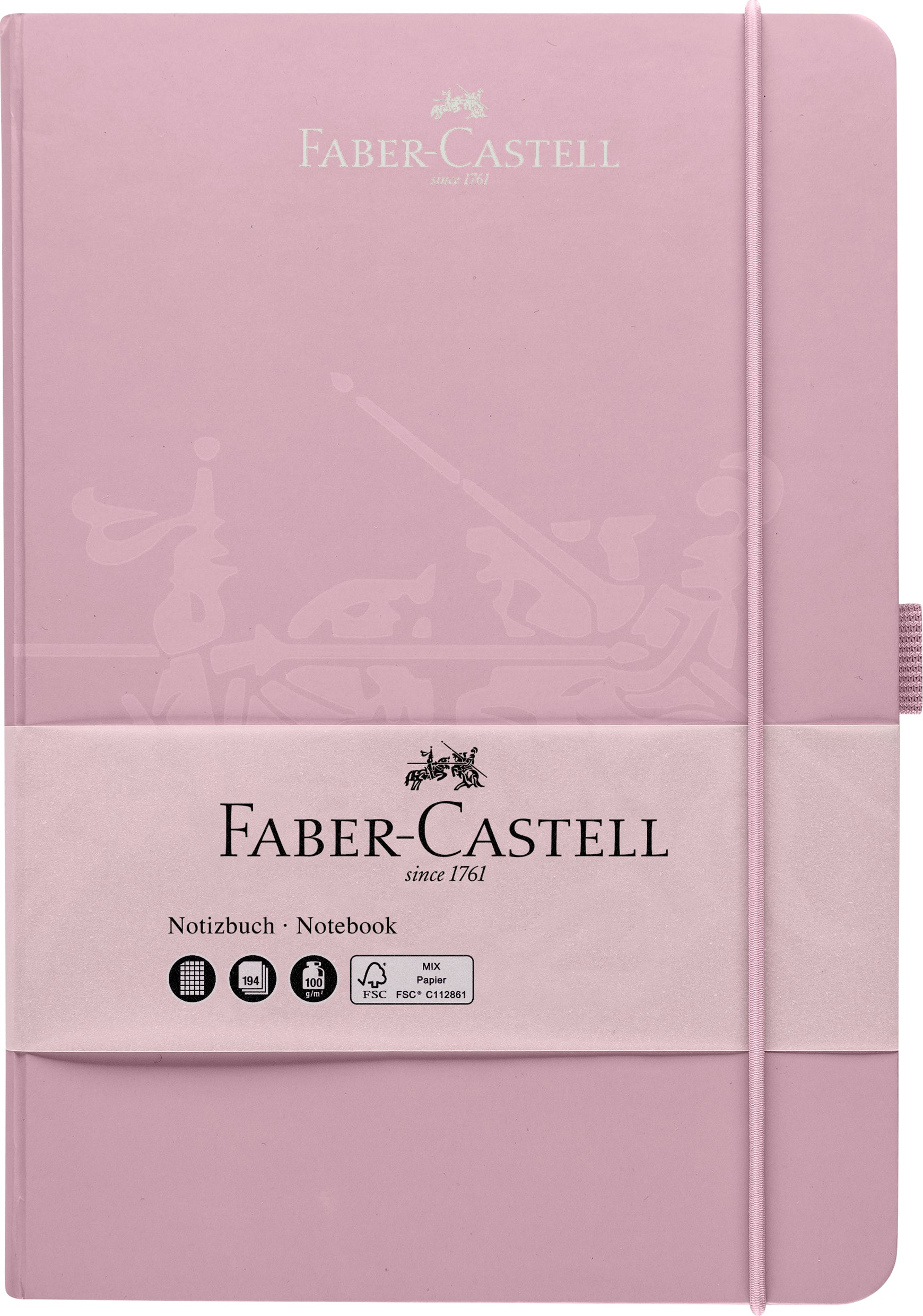 Faber Castell A5 Notebook Hard Bound 100gsm/Squared - Rose Shadows