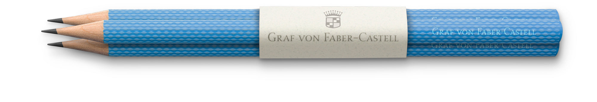 Graf von Faber-Castell Guilloche Gulf Blue 3 graphite pencils