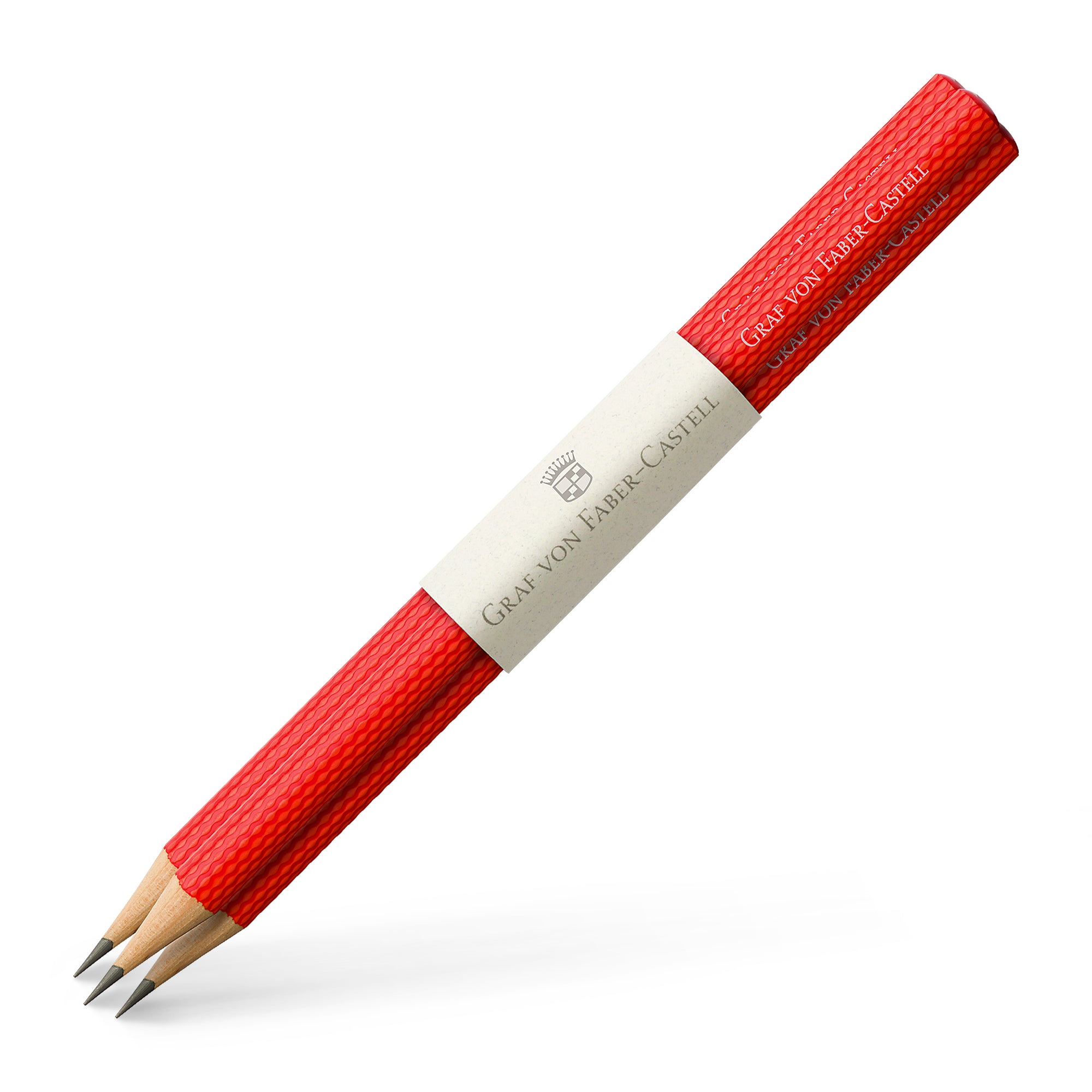 Graf von Faber-Castell Guilloche Indian Red 3 graphite pencils