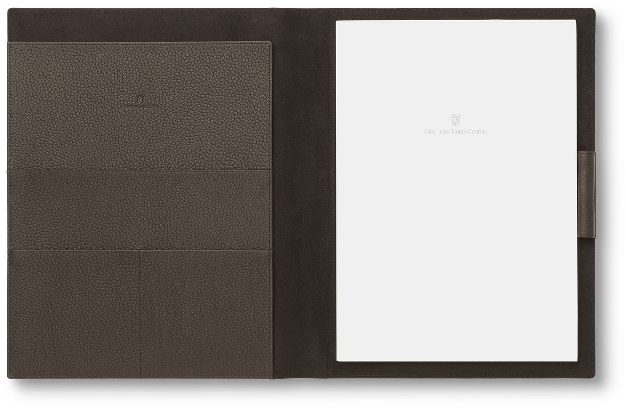 Graf von Faber-Castell Leather Writing Case A4 - Cashmere Dark Brown
