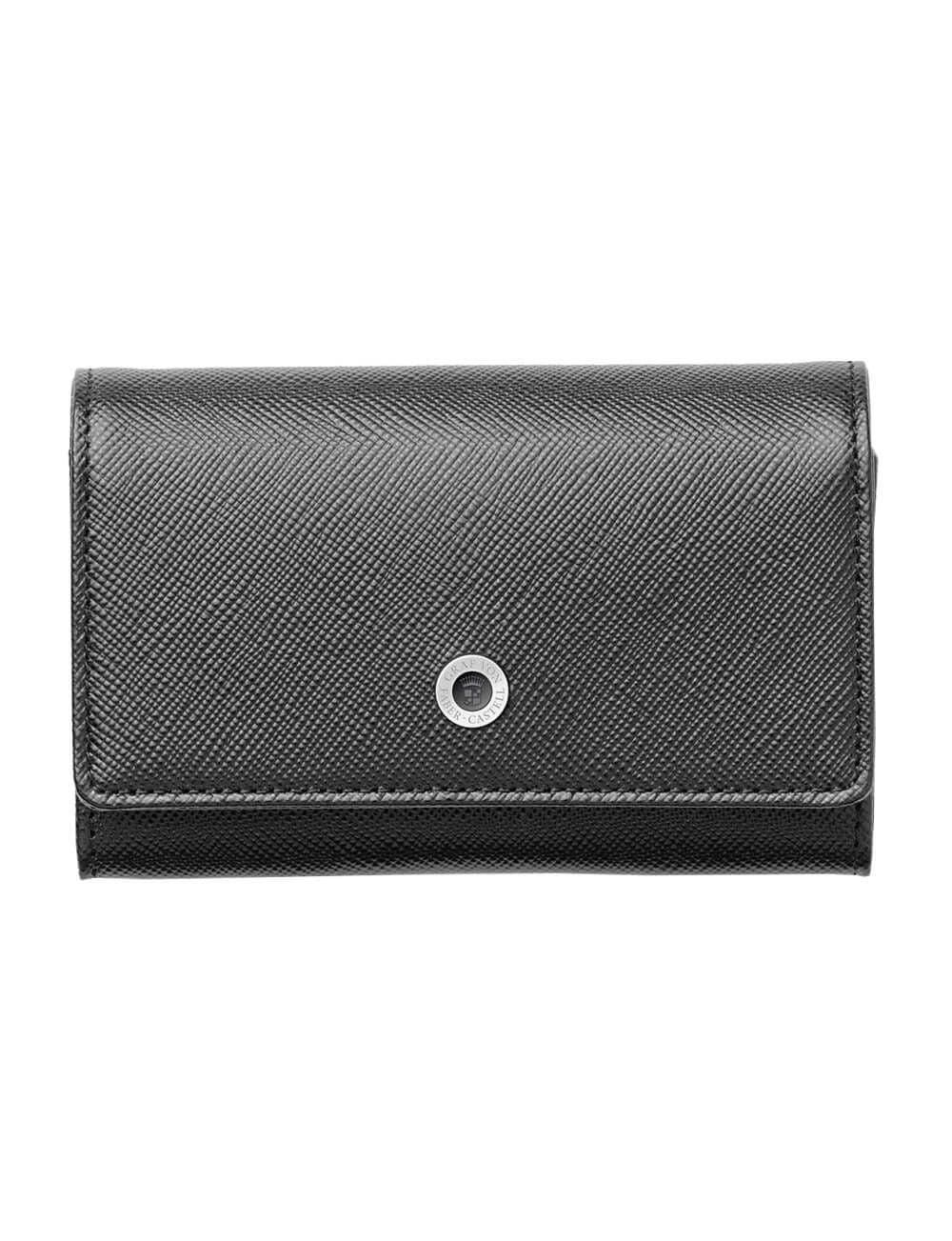 Graf von Faber-Castell Leather Business Card Case - Black Saffiano