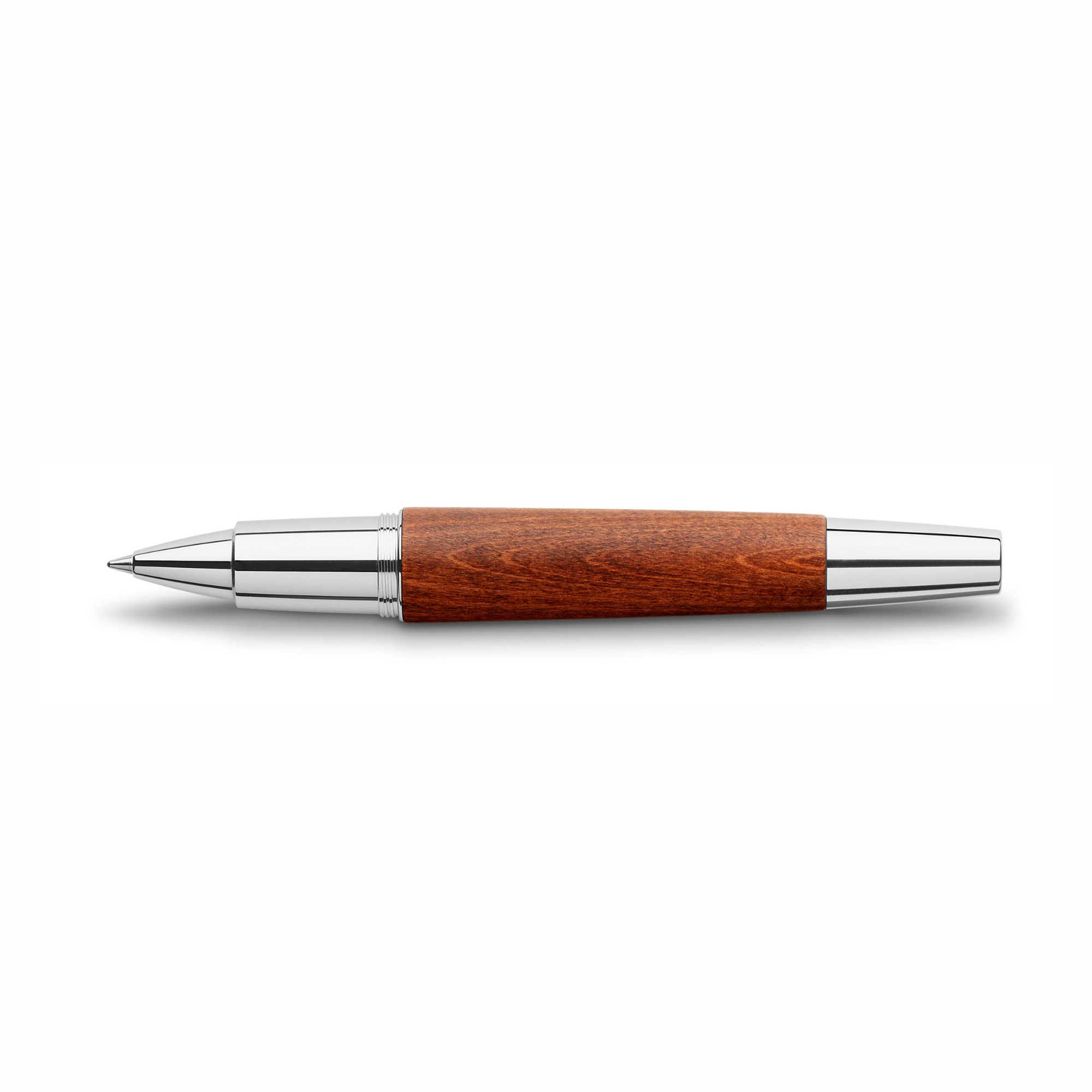 Faber Castell E-Motion Rollerball Pen - Pearwood Brown/Chrome