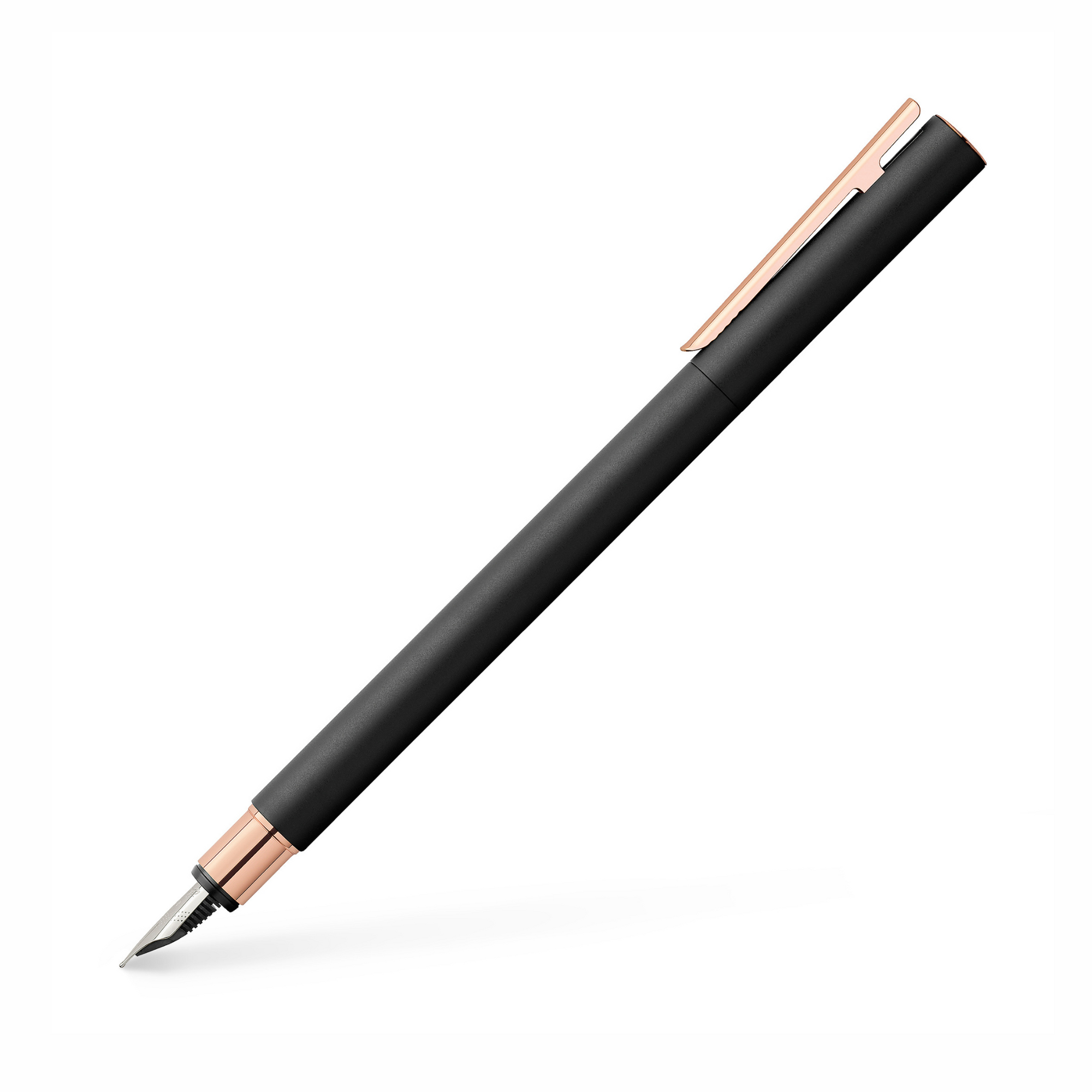 Faber Castell Neo Slim - Metal Black Rosegolden Fountain Pen M