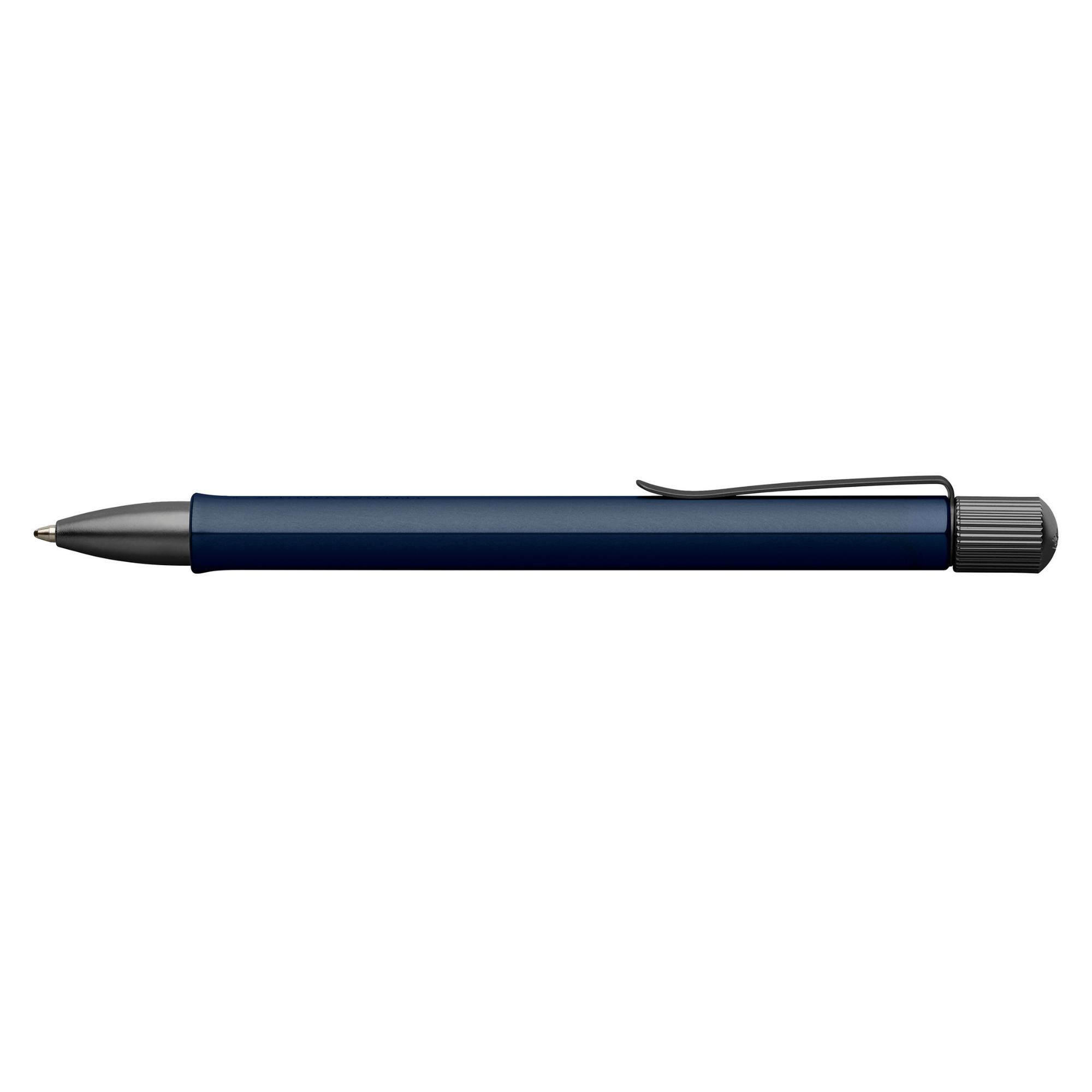 Faber Castell Hexo Blue - Twist Ballpoint Pen (B - Black Refill)
