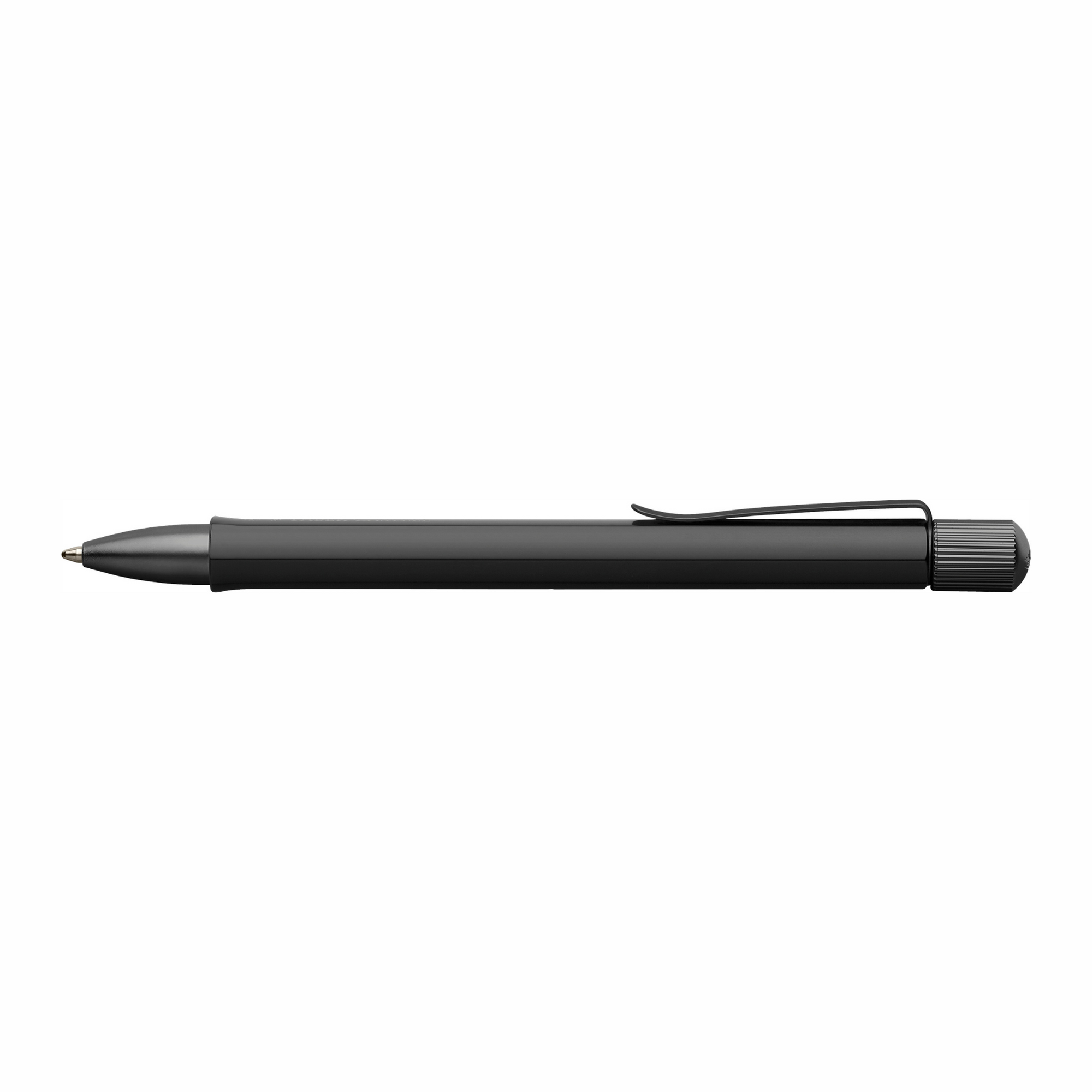 Faber Castell Hexo Black Matt (V2) - Twist Ballpoint Pen (B - Black Refill)