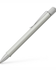 Faber Castell Hexo Silver Matt (V2) - Twist Ballpoint Pen (B - Black Refill)