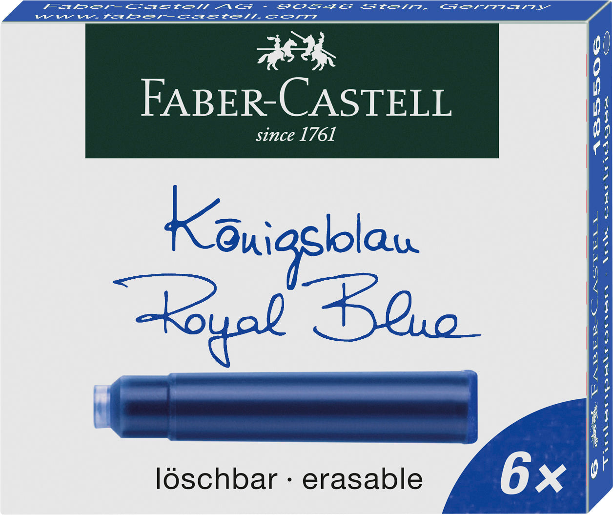 Faber-Castell Ink Cartridges Royal Blue by 6