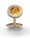 Graf von Faber-Castell Cufflinks Button - Gold Plated/Facet Citrine