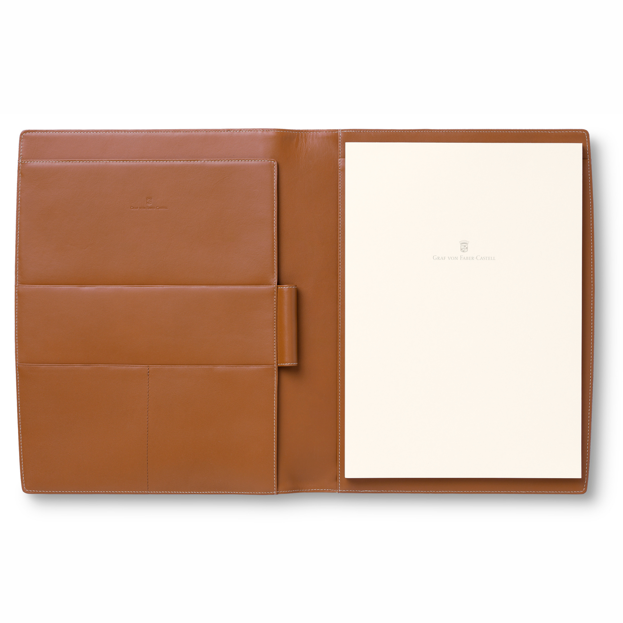 Graf von Faber-Castell Leather Writing Case A4 - Brown Grained