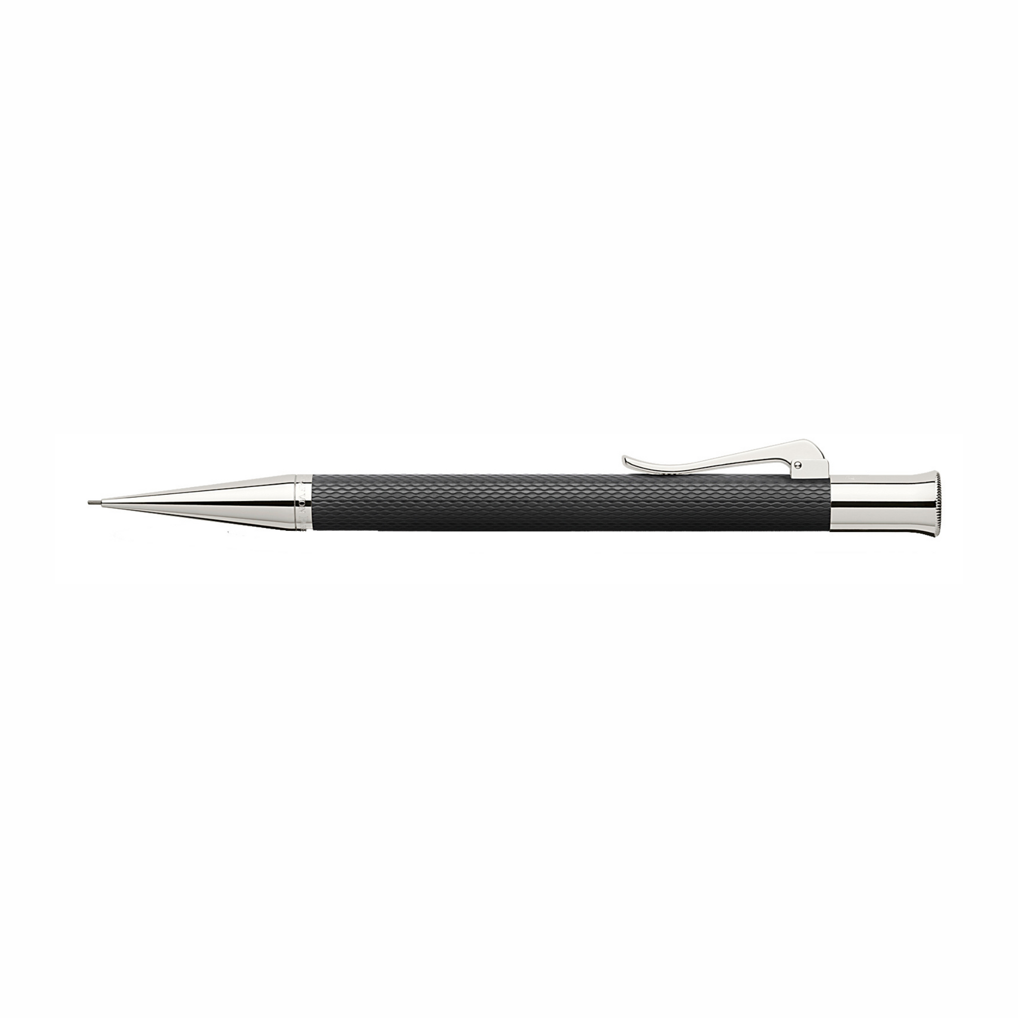 Graf von Faber-Castell Propelling Pencil - Guilloche Black Resin/Rhodium Plated