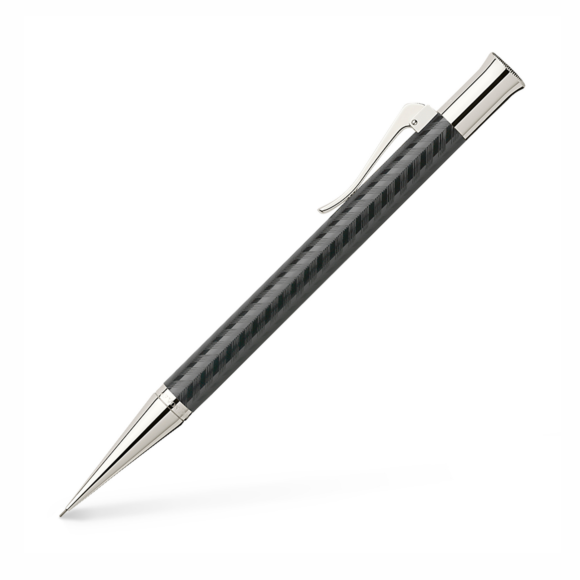 Graf von Faber-Castell Propelling Pencil - Guilloche Chevron Resin/Rhodium Plated