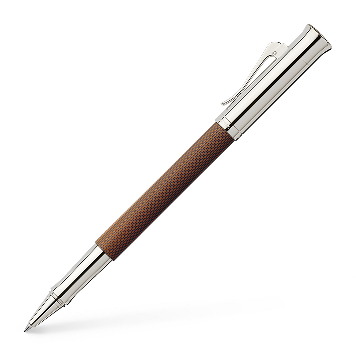Graf von Faber-Castell Rollerball Pen - Guilloche Cognac Resin