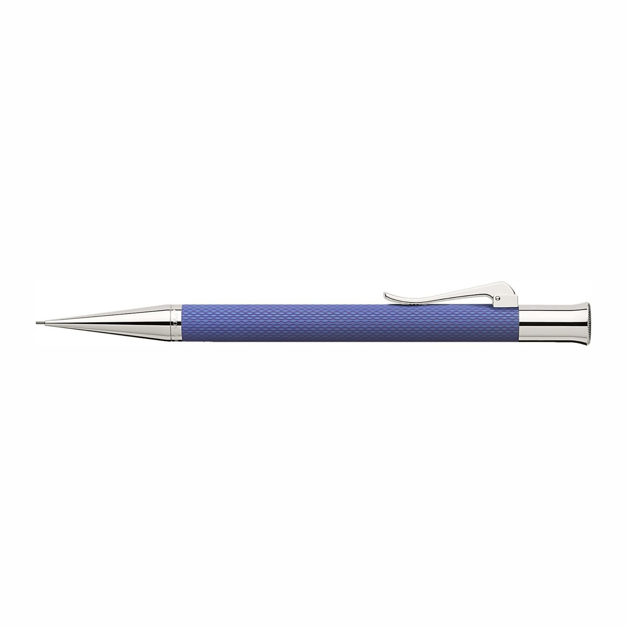 Graf von Faber-Castell Propelling Pencil - Guilloche Indigo Resin/Rhodium Plated