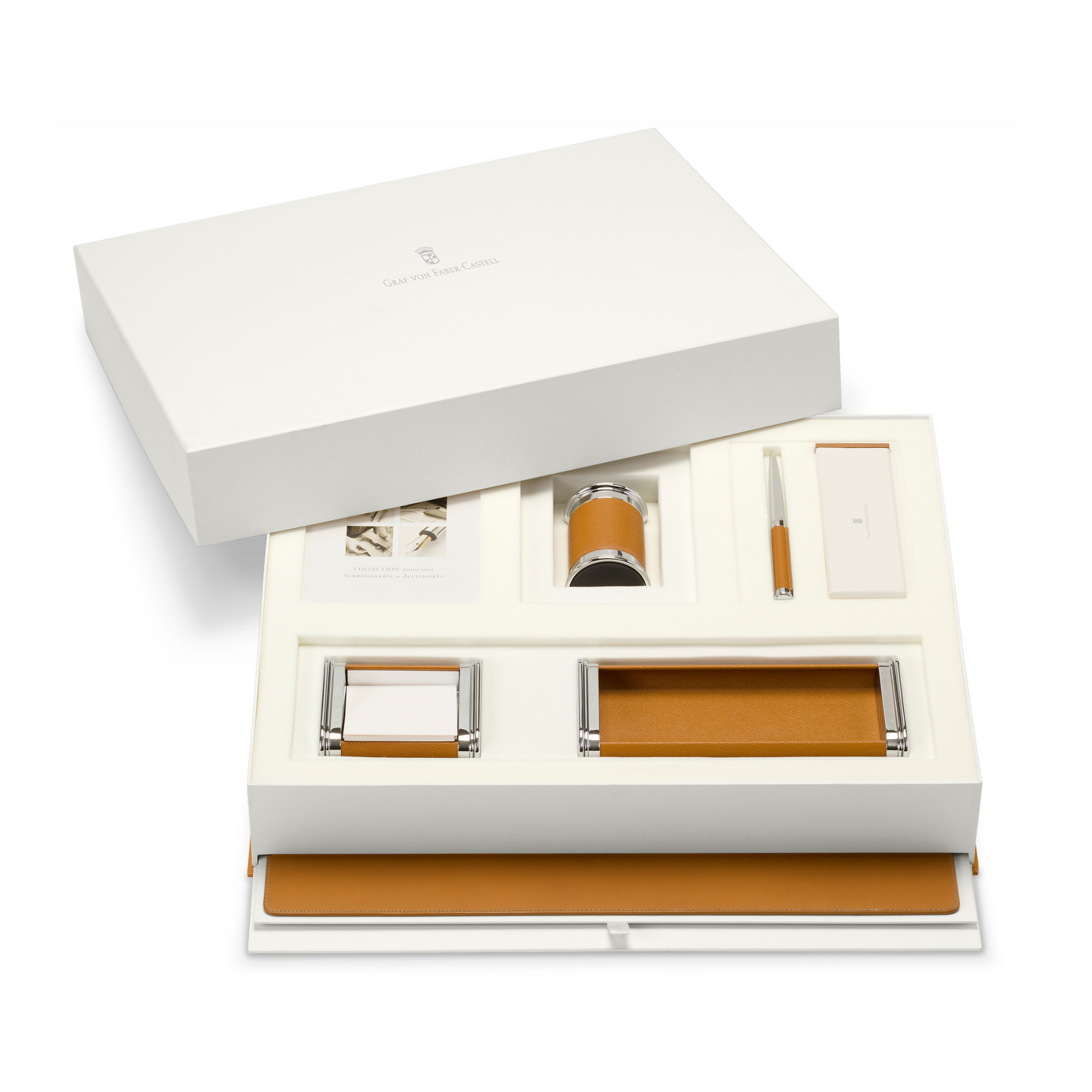 Graf von Faber-Castell Desk Accessories Set Cognac Smooth
