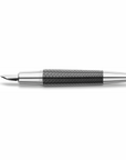 Faber Castell E-Motion Fountain Pen M - Resin Parquet Black/Chrome